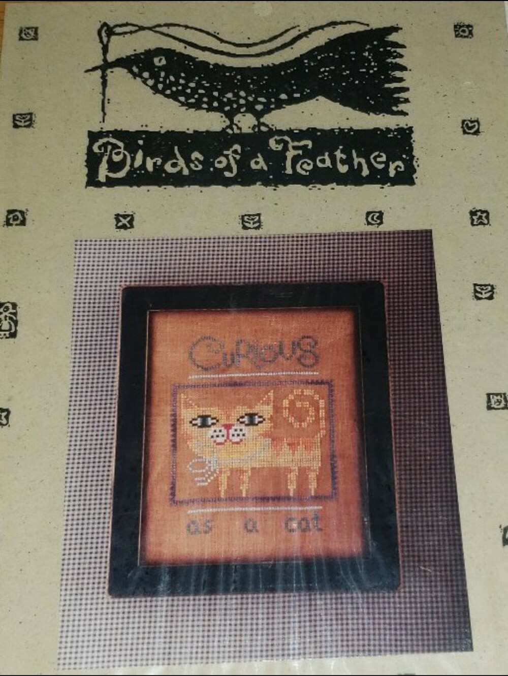 Birds Of A Feather "Curious As A Cat" Cross-Stitch Pattern